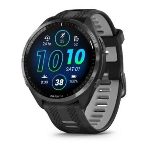 Garmin Forerunner 965 AMOLED 47 mm - Noir avec bracelet Silicone Noir - Wifi GPS (010-02809-10)