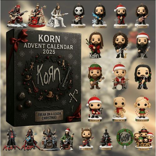 Calendrier de l'Avent Noël Korn Band - Coffret Surprise 24 jours Cadeau Musique Fans