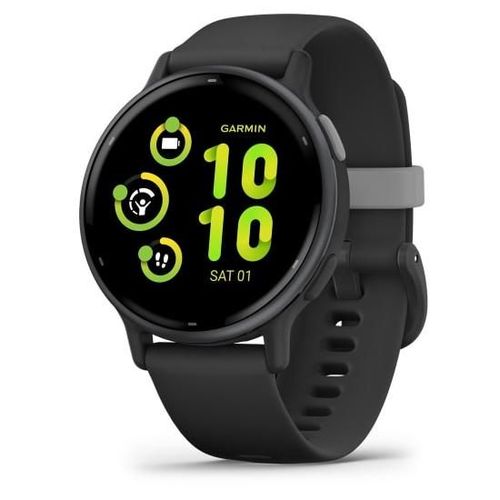 Garmin Vivoactive 5 AMOLED 42 mm - Noir avec bracelet Silicone Noir - Wifi GPS (010-02862-10)
