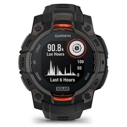 Garmin Instinct 3 Solar 45 mm - Noir avec bracelet Silicone Noir - GPS (010-02934-00)