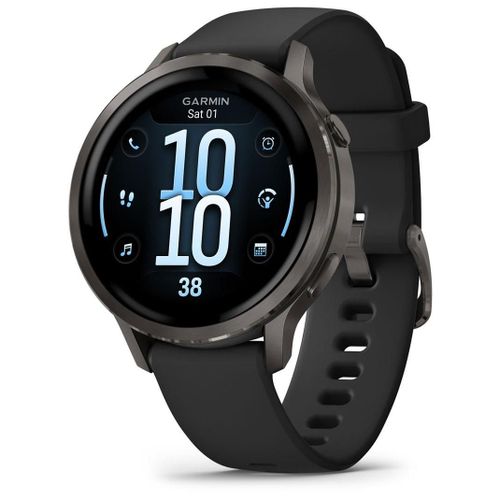 Garmin Venu 4 AMOLED 41 mm - Noir avec bracelet Silicone Noir - Wifi GPS (010-03013-02)