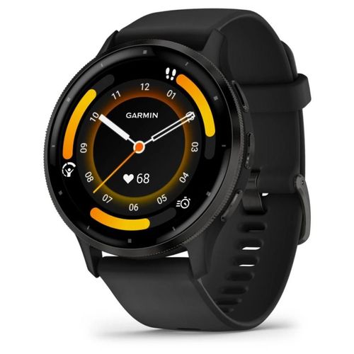 Garmin Venu 3 AMOLED 45 mm - Noir avec bracelet Silicone Noir et Gris - Wifi GPS (010-02784-01)