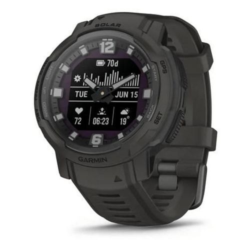 Garmin Instinct Crossover - Tactical Edition 45 mm Hybride - Noir avec bracelet Silicone Noir - GPS (010-02730-01)