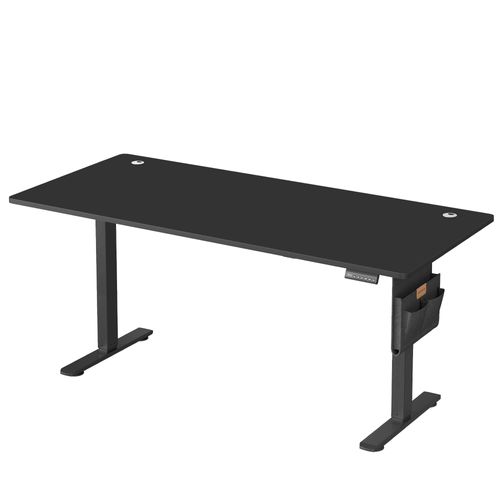 SONGMICS Bureau Électrique Réglable en Hauteur, 180 x 80 cm, Fonction Mémoire 4 Hauteurs, Port USB-C, Organiseur, pour Télétravail, Noir d'Encre