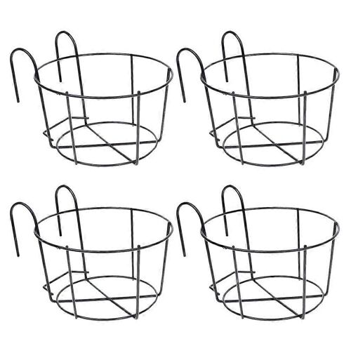 Jardinieres Suspendues Pour Balcon, Supports A Plantes, Paniers En Metal Pour Petits Pots De Balcon