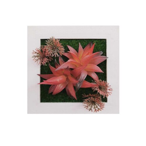 Decoration murale de plantes succulentes artificielles encadrees (Style 105A)