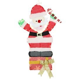 Père Noël lumineux H.93cm - 97 LEDs blanc chaud - décoration de Noël extérieure norme IP44