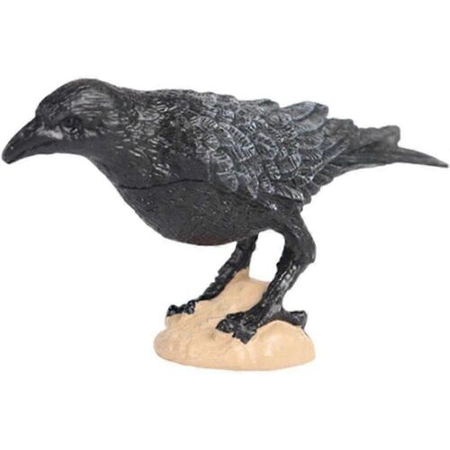 Statues de corbeaux, fausses figurines de corbeaux noirs, modeles realistes, figurines d'oiseaux pour la decoration d'Halloween, jardin, terrasse, maison