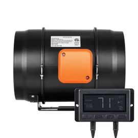 Ventilateur de Conduit en Ligne-Duoku- de 8 Pouces- 807 CFM- avec Contrôleur de Température et D'humidité- à Moteur EC Silencieux