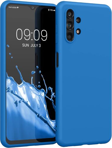 AEFJ-Housse Compatible avec Samsung Galaxy A13 4G Coque - Housse de téléphone Protection Souple en Silicone - Bleu récif