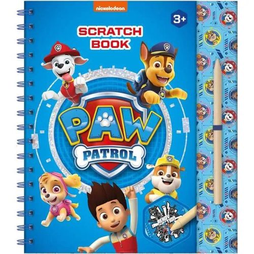 Totum livre de coloriage Paw Patrol cartes à gratter junior bleu 24 pcs