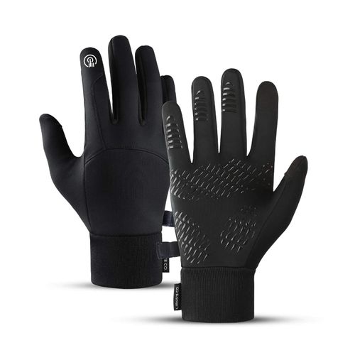 Gants De Cyclisme Imperméables Et Tactiles ¿ Doublure Chaude Jusqu'à 5°C, Paume Antidérapante, Protection Contre Le Vent, Utilisables Sur Écrans Tactiles Sans Les Enlever.