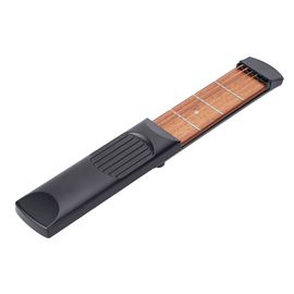 Guitare De Poche 6 Cordes 4 Frettes, Guitare De Voyage Pour Débutants Et Enfants, Outil D'entraînement En Plastique Et Bois, 205x50x33 Mm, 133 G