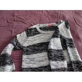 Pull En Maille Gris Chiné