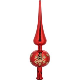 Étoile de Noël Rouge en Plastique 23 cm pour Décoration de Sapin, Pointe de 23x6 cm, 0,035 kg, Idéale pour Orner le Haut du Sapin et la Décoration Intérieure