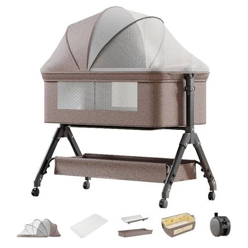Lit Bebe Magic Zc Lit Bebe Evolutive Cododo 0-24 Mois Table À Langer Panier De Rangement Hauteur Réglable Avec Matelas Jusqu'à 20kg