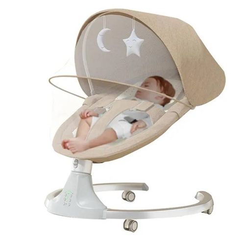 Balancelle Bebe Multifonctionnel Magic Zc Transat Bebe Electrique 0-24 Mois 5 Vitesses De Balancement Bluetooth Musique Max 15 Kg