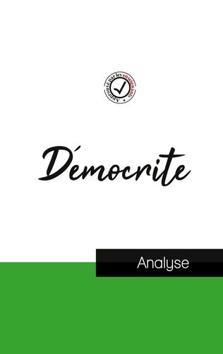 Démocrite - Etude De La Pensée