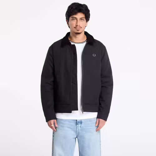 Veste Fred Perry Cotton Caban Jacket Black S