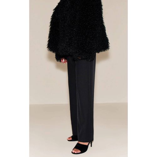 Mules Rondes En Faux Poil De Cheval Noir