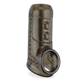 Gaine De Pénis Ouverte Avec Anneau Testiculaire Aston - Cockring Penien Pour Homme Et Couple - Noir