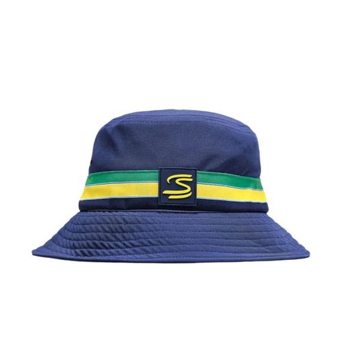 Ayrton Senna F1 Bob Rayé Bleu, Taille Unique