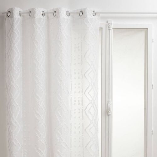 Voilage Sama Impression Jacquard 140 X 240 Cm - Blanc