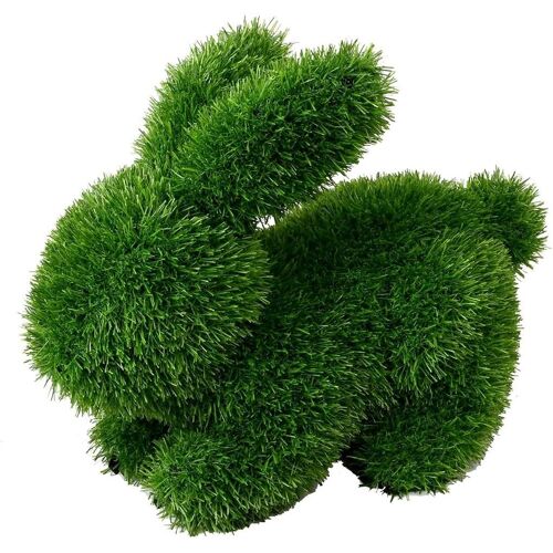 Mevronisshop-Sculpture Innovante En Gazon Artificiel Lapin Ours Chien Art Jardin Décoration En Herbe (Lapin, 35 Cm)