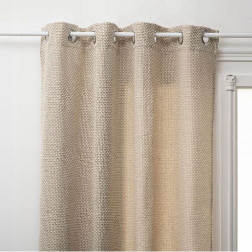 Rideau En Maille Wild 8 ?illets 140x260 - Gris Souris