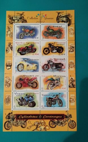 Bloc Feuillet Neuf 51 - Collection Jeunesse - Cylindrées Et Carénages - 10 Timbres