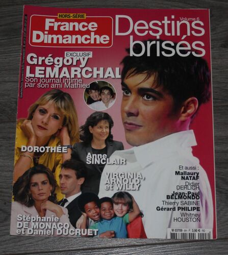 Gregory Lemarchal 8p/ Mallaury Nataf 4p/ Thierry Sabine Paris Dakar 6p/ Dorothee 8p/ Didier Derlich 4p/ Stephanie De Monaco 7p/ Jean Paul Belmondo 8p/ Whitney Houston 6p/ Gerard Philipe 8p/