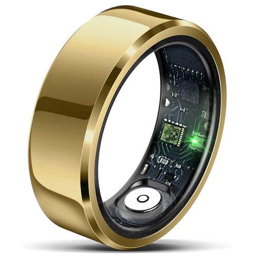 Smart Ring Health Tracker, le Sang Moniteur d'Oxygène, la fréquence Cardiaque, de Dormir, de Suivi, de Taille 8, de l'Or, iOS Et Android Compatibles