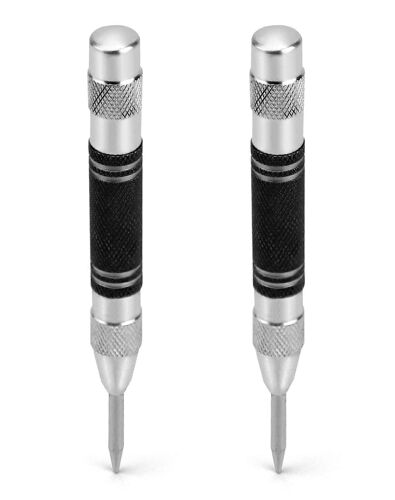 Automatique Centre de Punch 2pcs Ressort de Punch pour Métal, Bois, Verre, Tôle d'Acier 128mm Lourds Outils