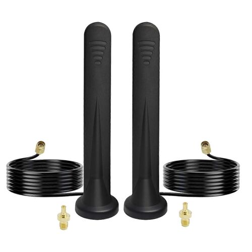 5G Antenne Extérieure WiFi Antenne avec pied Magnétique et SMA Connecteur TS9, 15dBi Omnidirectionnelle LTE Antenne avec Câble de 3M pour la 3G/4G/5G Routeurs
