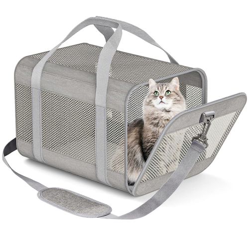 Cage De Transport Chien Transporteurs Pour Chiens De Petite Taille Parois Souples Approuvées Par La Compagnie Aérienne Pliable De Voyage Des Animaux De Compagnie Transporteur 16.3"" L X 11.8"" H X 12,