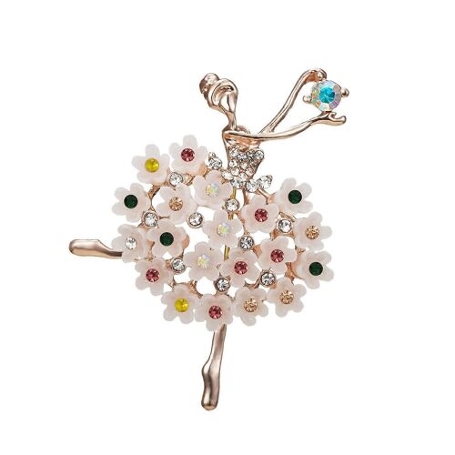Femmes Strass Crystal De La Danse De Ballet Fille Broche Pour Les Sacs Et Vêtements, Élégant Bijoux Cadeau Accessoires