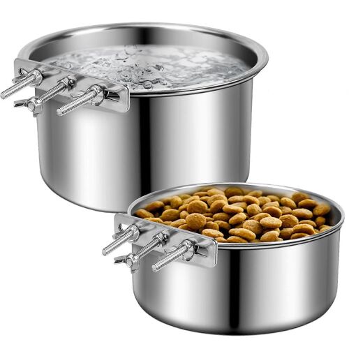 En Acier Inoxydable Bols Pour Chiens - 40 Oz Et 60 Oz Pour Les Moyens Et Grands Chiens, 7.0 X 3,7 Et 6.2 X 2,5 Dans Les Tailles