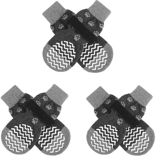 Anti-Dérapant Chaussettes Pour Chien, Petites Et Moyennes Chiens De Grande Taille - Douce Patte Protecteurs De Chaud Froid De La Chaussée De Parquet