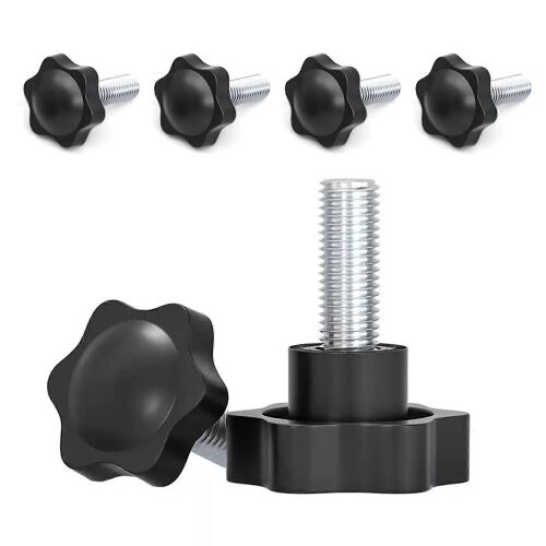 Poignée-étoile Vis M10 x 60mm Star de la Poignée de la Vis de Pouce pour les Machines-Outils Pack de 6