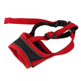 Maille Muselière Pour Chiens De Petite Taille Ajustable Respirant Net Empêche De Mordre Les Aboiements De La Mastication D'alimentation Idéal Pour Les Chiots De Formation De Rouge