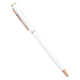 Slim Métal Stylos À Bille 100 Pcs Lot En Or Rose Finition Argentée Style 2 Blanc Noir