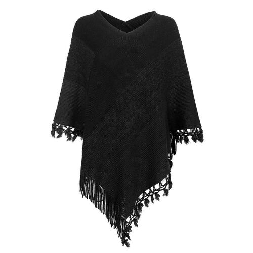 Tricot Poncho Pour Femmes Confortable En Mélange De Laine Élégant Surdimensionné De Conception, De Parfaits Cadeaux D'hiver, Disponible En Plusieurs Couleurs