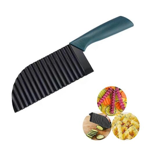 Froissé Coupe En Acier Inoxydable Vague Couteau Pour Les Pommes De Terre, Les Légumes Et Les Carottes, Frites Coupe, 5 Pouces De La Lame