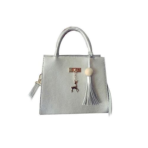 Des Femmes de mode de Gland Poignée de Sac à main Carré en SIMILI Cuir à Bandoulière Sac à Bandoulière en Noir et Marron