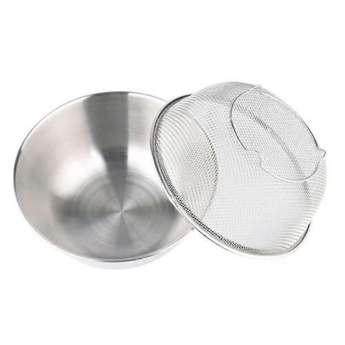 Cuisine En Acier Inoxydable De Vidange Crépine Mis À Rincer Le Bol, Compatible Évier Passoire & Récipient De Nourriture, 3 Pièces