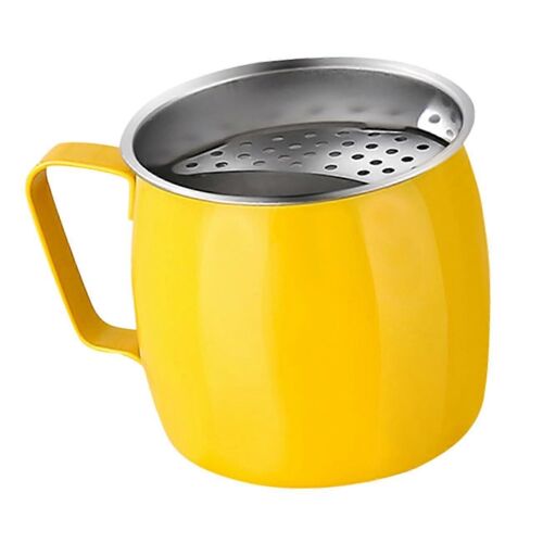 En Acier Inoxydable Plateau De Filtrage De La Coupe Avec Construit-Dans La Passoire, Jaune Haute Capacité Mug Infuseur Pour La Maison Et Le Bureau De Boire Du Thé