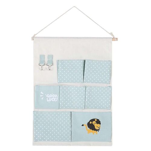 Multi-Couche de la Toile de Porte, Sac Mural Sac de Rangement pour salle de Bain et garde-robe, de suspension Durable Organisateur en Gris