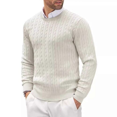 Sweat-Shirt Hommes Sans Capuche Oversize Avec Un Pull Col Rond À Manches Longues En Coton Casual Taille L