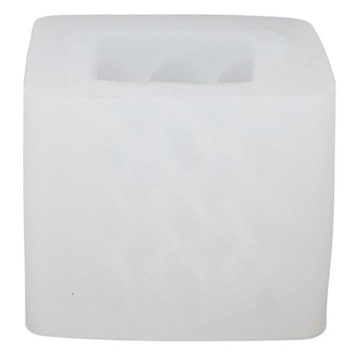 Coeur en 3D Cube en Silicone Moule pour Bougies Aromathérapie, Idéal pour l'Artisanat, des Occasions Spéciales et des Cadeaux de Prise de