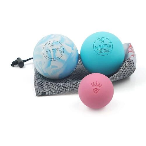 Massage Des Balles De Crosse Set - 2 Durs Et Mous Boules De Massage Pour Le Relâchement Myofascial, La Thérapie Point De Déclenchement, D'un Mini Ballon Inclus